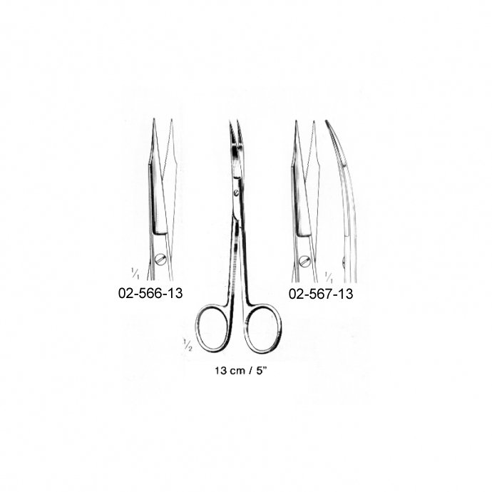 Fine Operating Scissors, 13 cm