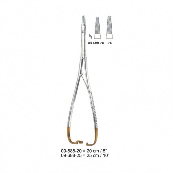 Needle holders with Tungsten carbide Inserts, (20 cm)